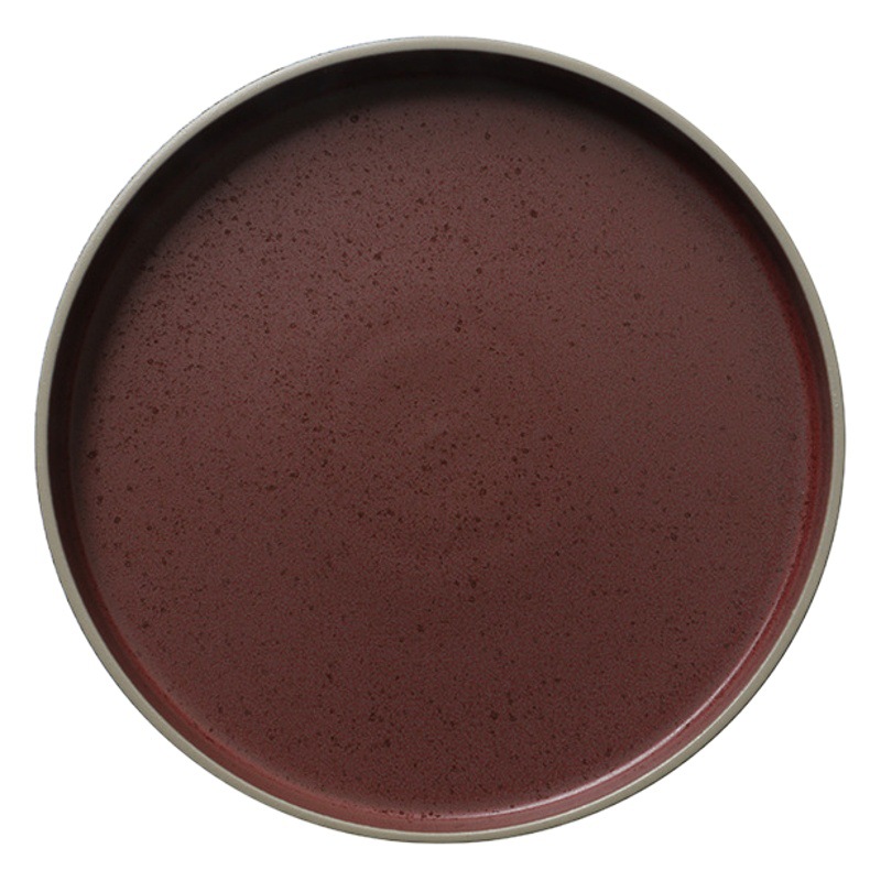Plato de cerámica de alta gama para brunch, comida ligera, ensalada, estilo chino, plato plano de cerámica para el hogar, plato de estilo occidental