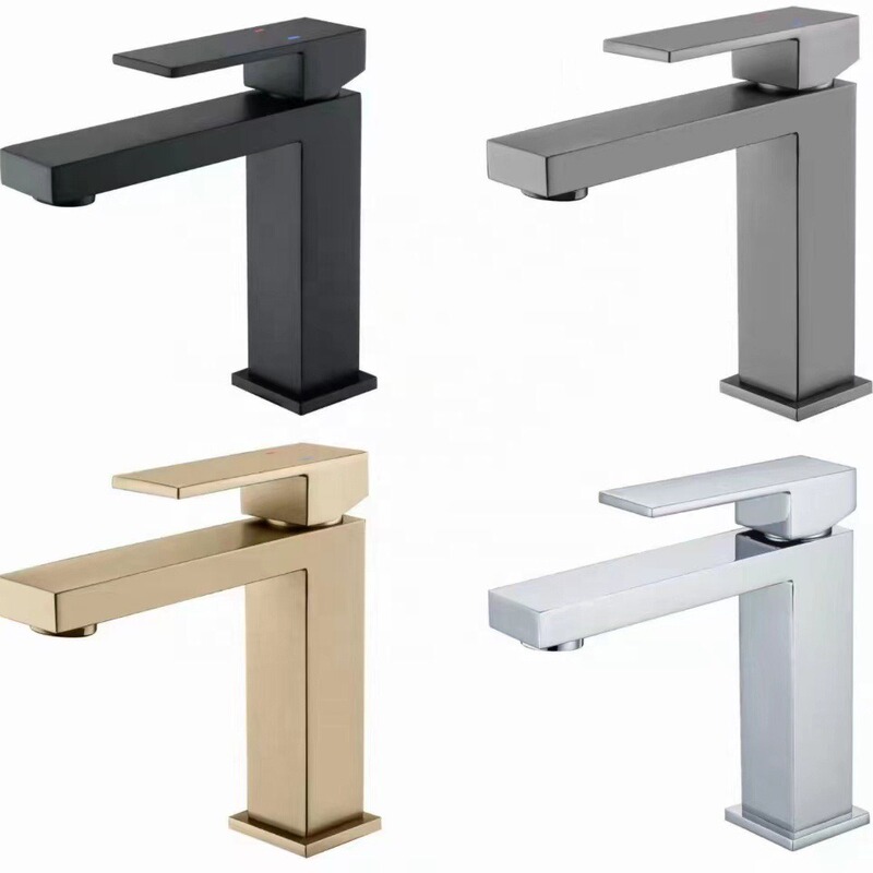 304 Stainless Steel Washbasin Faucet with Hot and Cold Water, Four-Way Basin, Bathroom Under-Counter Basin, Mixed Washbasin, Wash Basin