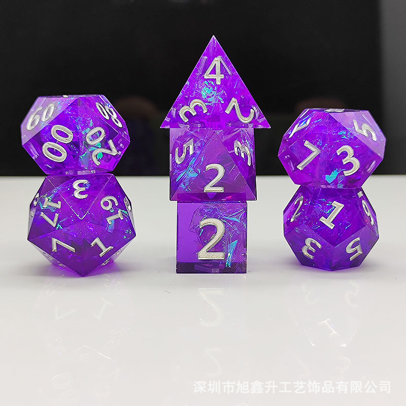 Resina de ángulo agudo DADOS COC corriendo grupo Cthulu DND Dragon y Dungeon juego de mesa TRPG poliédrico DADOS