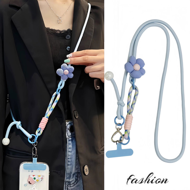 Mobile Phone Lanyard Can Be Carried Cross-Body, Double-Function, Multi-Functional, Three-Purpose, Personalized Contrasting Color Woven Adjustable Cross-Back Mobile Phone Case Cover