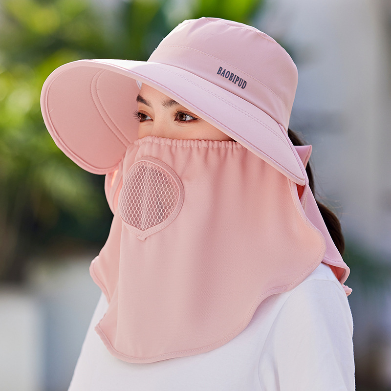 Nuevo sombrero de mujer sombrero solar ultravioleta gran bisel transpirable máscara de cubierta completa sombrero de sol sombrero de té sombrero de sol al aire libre