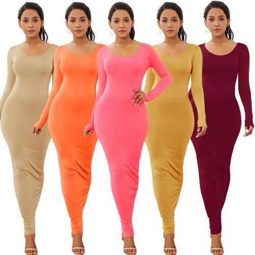 Women's long bodycon dresses, fashion slim party dress