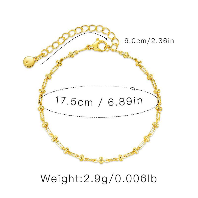 adjustable copper bracelet gold-plated round tag jewelry