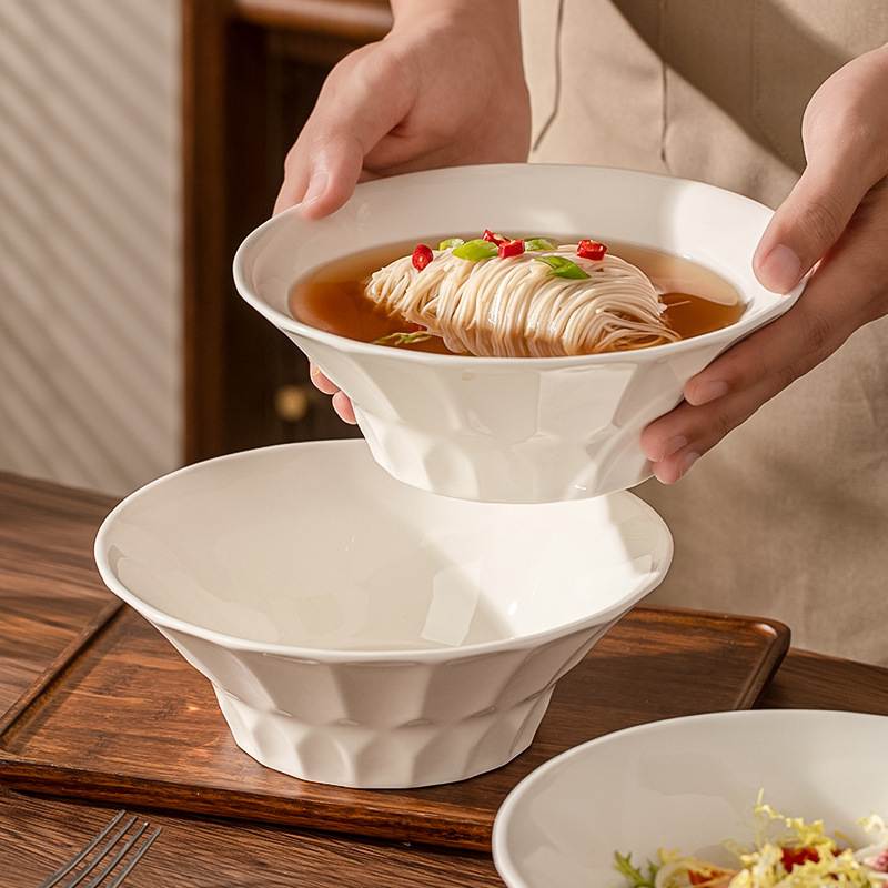 8inch Large Household Ramen Bowl, Soup Bowl, Ceramic Bowl, Tableware, Noodle Bowl, Snail Noodle Bowl