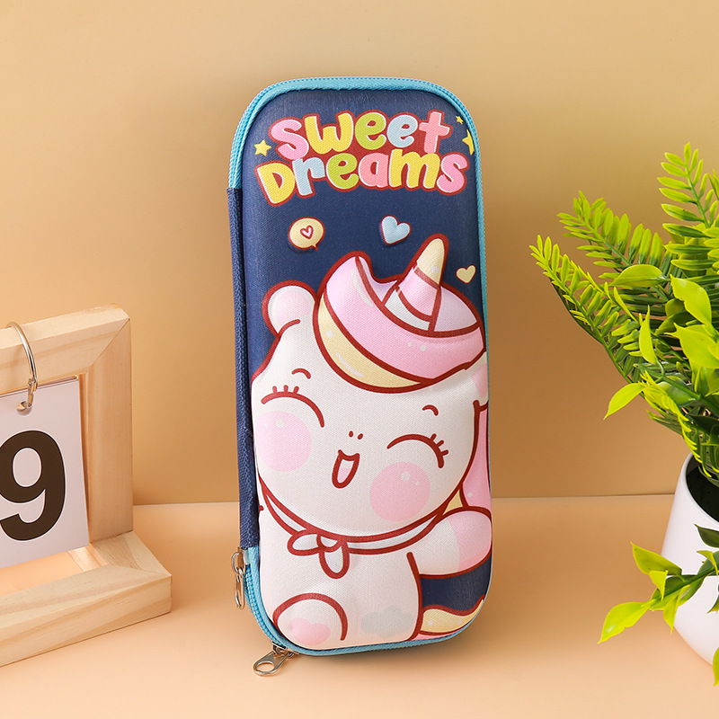 Estuche de papelería tridimensional EVA3D para estudiantes Estuche para lápices de dibujos animados para niños Estuche para lápices de gran capacidad de alto valor Bolso de papelería lindo