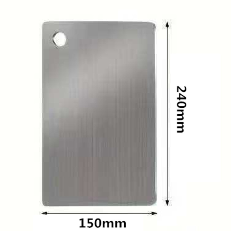 Tabla de cortar gruesa de acero inoxidable 304, tabla de cortar especial de cocina de doble cara anti-moho, tabla de cortar colgante, tabla de cortar para enrollar