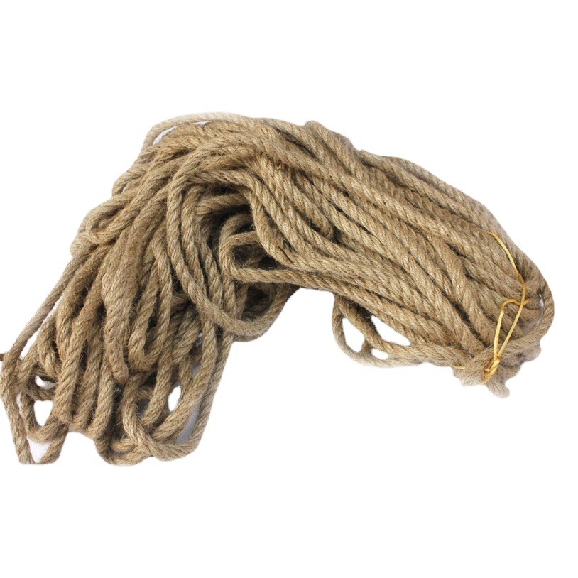 Оптовая продажа от производителя: круглая пеньковая веревка 1-10 мм для рукоделия, декоративная плетеная веревка для DIY, пеньковая веревка для бирок.
