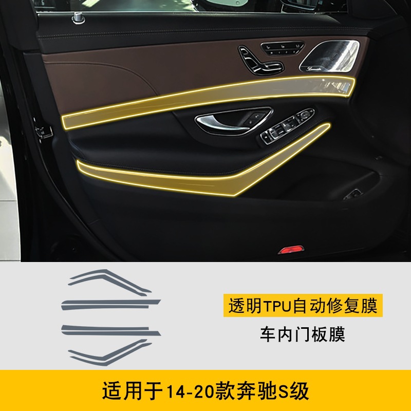TPU Protective Film – Mercedes-Benz Car interior film - mercedes-benz-s-class-interior-door-panel-film-2014-2020