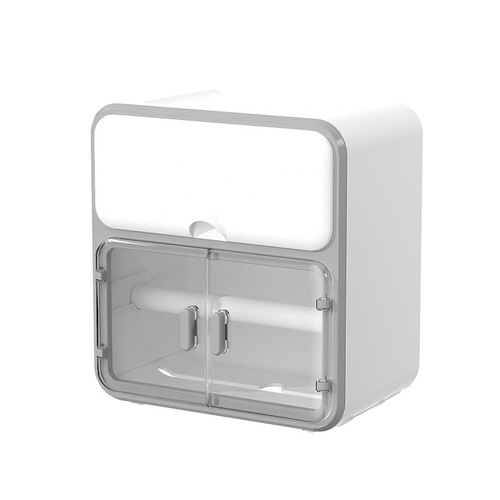 Nordic Style No-Hole Toilet Paper Holder Waterproof Wall-Mounted Tissue Paper Shelf Bathroom Toilet Tissue Roll Holder