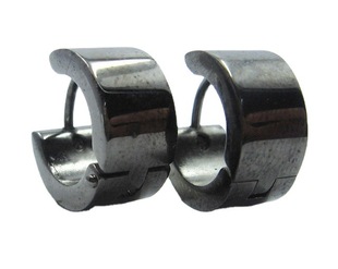 7*9 titanium steel plane spherical ear buckle European and American stainless steel earrings geometric C ring men and women easy to buckle