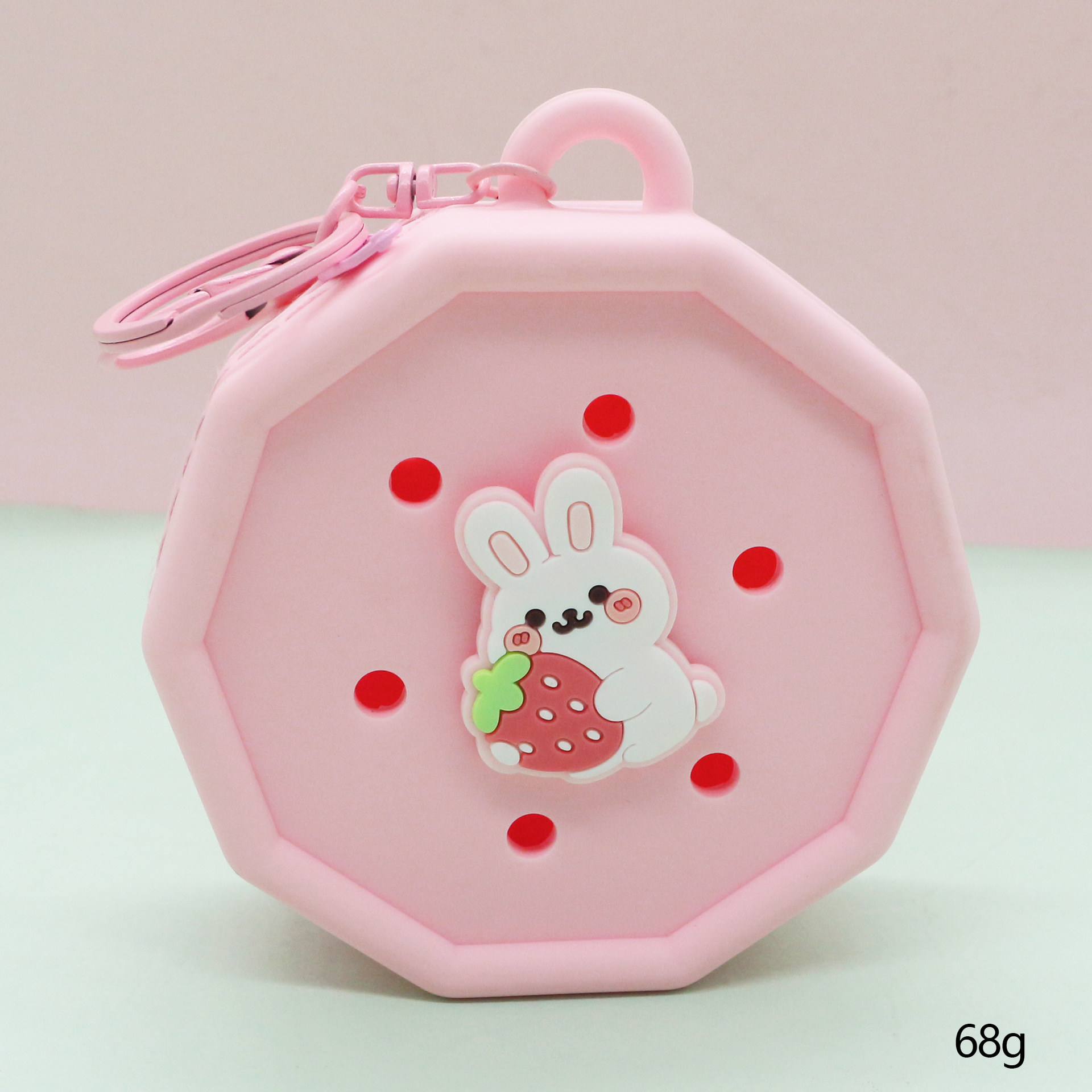 Inventario de dibujos animados de silicona agujero bolsa mini bolso diy bolsa de almacenamiento bolso auriculares llavero colgante regalo