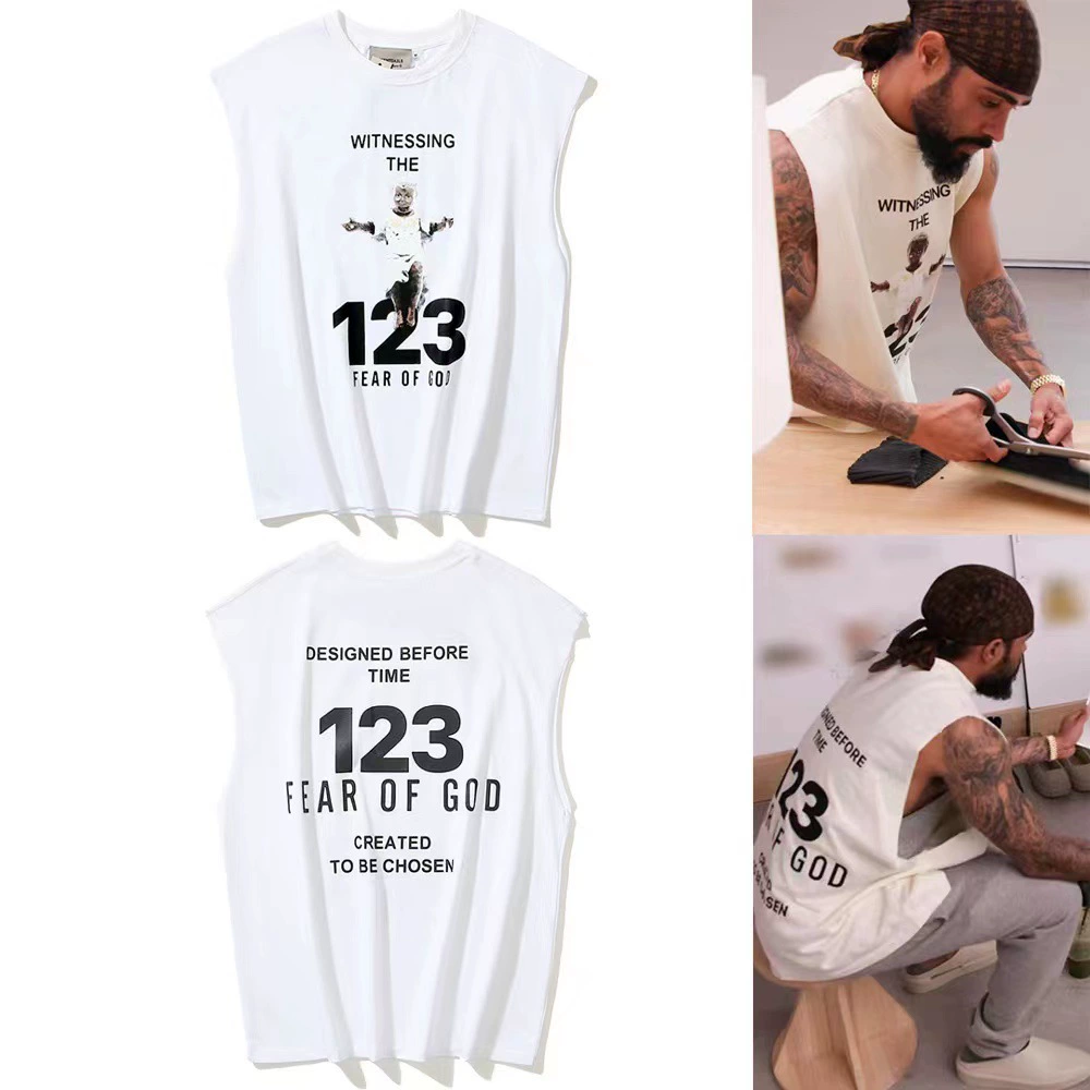 Трансграничный модный бренд FOG x RRR123 с совместным именем High Street Little Angel Жилет Мужской и женский жилет Футболка