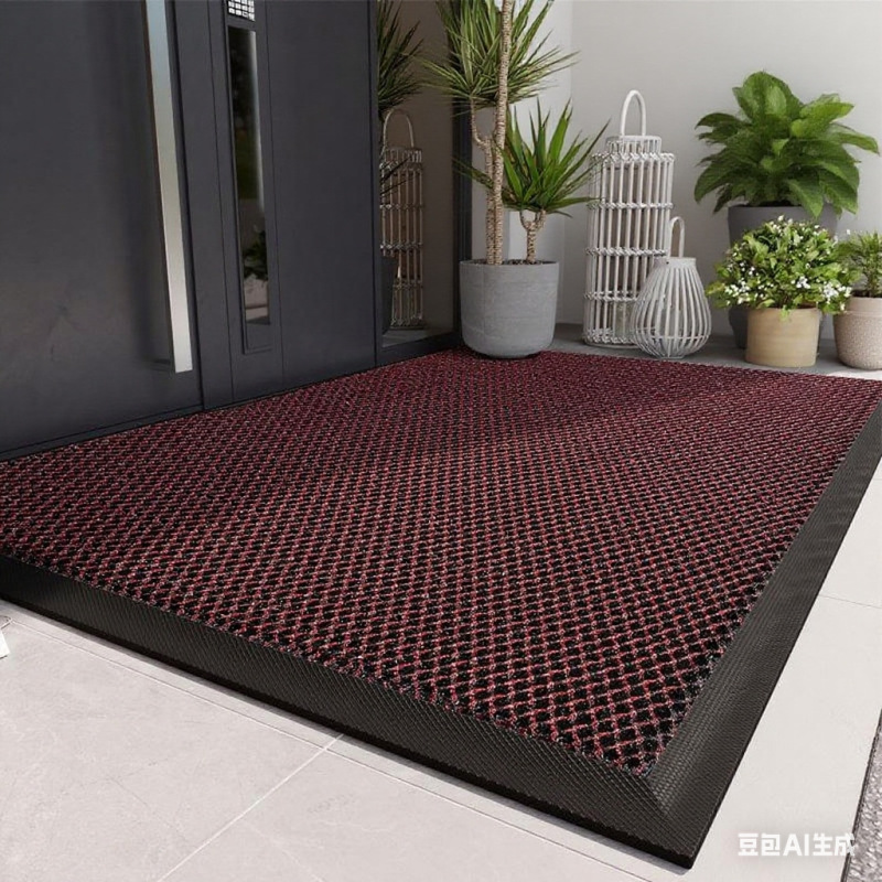 ヴィラ玄関ドアフロアマット、家庭用弾性滑り止めフットマット、屋外エントランスカーペット、ドアマット|undefined