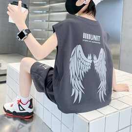 男童夏装套装2025新款儿童无袖背心运动痞帅炸街衣服酷帅夏季童装