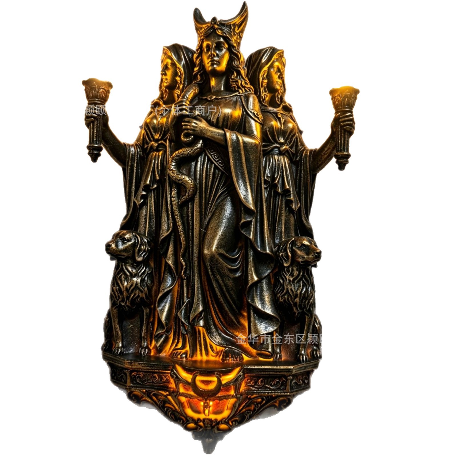 Nuevos productos transfronterizos Arcángel Michael Wall Lamp Angel Michael Wall Lamp resina artesanía