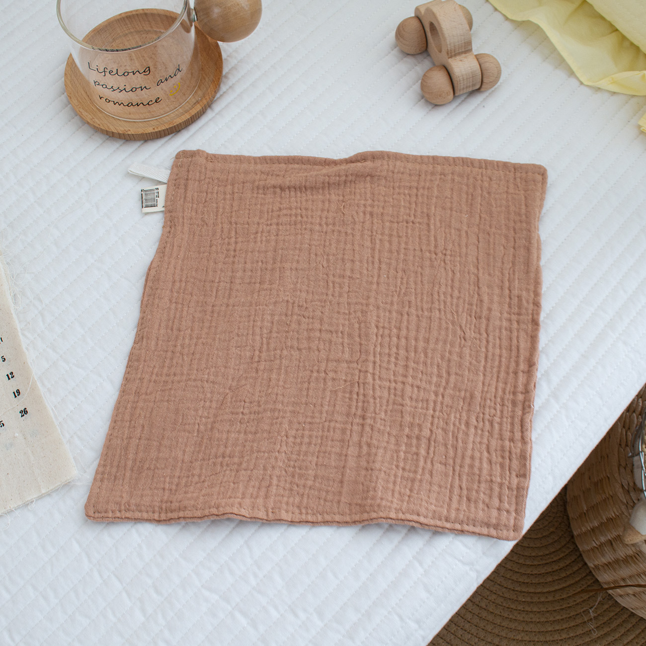 스퀘어 스카프 25*25cm/20g 퓨어카키