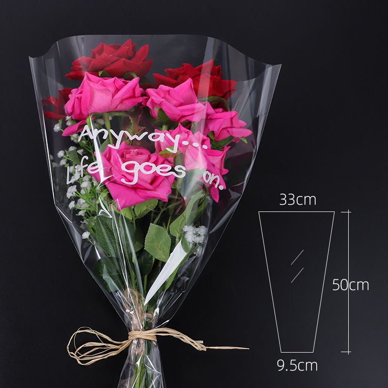 Roland transparente engrosada multi-bolsa única Bolsa De Rosa simple y elegante bolsa de flores de moda 6S de espesor 50