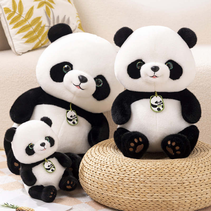 Peluche de juguete Panda muñeca de dibujos animados lindo felpa muñeca decoración Sichuan viajes Panda Beibei venta al por mayor