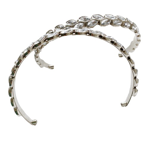 Luggage hardware accessories, metal handles, handbag alloy diamond handles, bag diamond half-circle handles