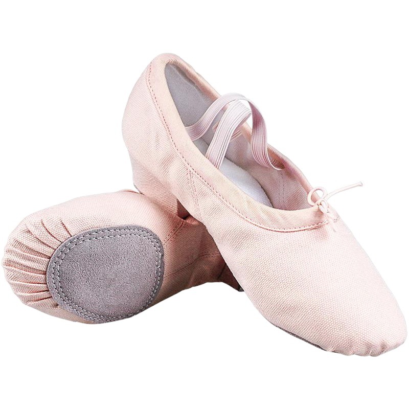 Zapatos de baile de fondo suave para niños zapatos de entrenamiento básico para niñas zapatos de práctica de ballet para adultos zapatos de gimnasia de algodón zapatos de baile para maestros de tacón bajo