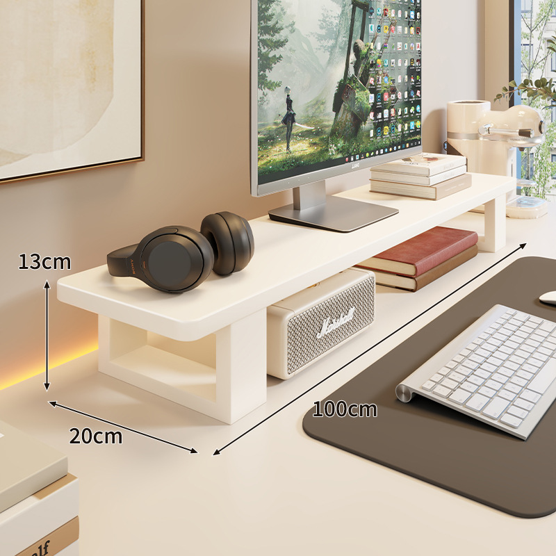 Soporte Elevador para Monitor de Madera MDF para Oficina y Escritorio