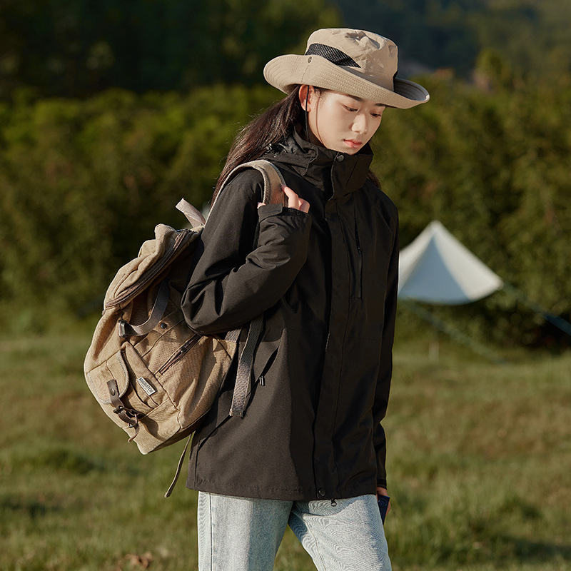 Charge Clothes Three-in-One Men's and Women's Couple's Outdoor Detachable Stitching Fleece Mountain Mountaineering Suit Jacket Coat