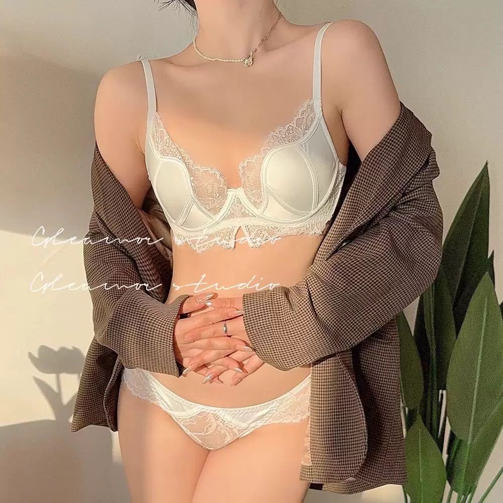 Ventas directas de fábrica comercio electrónico transfronterizo Sudeste de Asia Vietnam Tailandia damas burbujas encaje pecho pequeño recogido sujetador Tovin