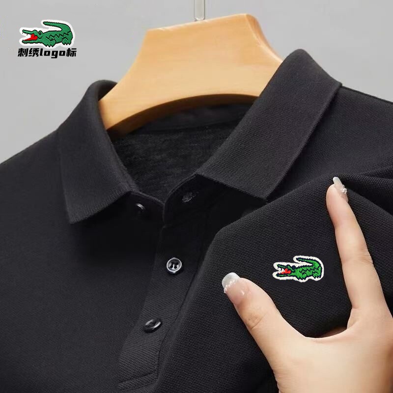 Crocodile's New Combed Cotton Short-Sleeved Polo Shirt for Men, Business Casual, Comfortable, Breathable, Embroidered Lapel T-Shirt Top Crocodile's New Combed Cotton Short-Sleeved Polo Shirt for Men, Business Casual, Comfortable, Breathable, Embroidered Lapel T-Shirt Top