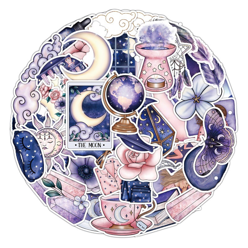 50 piezas de pegatinas de graffiti mágico para teléfono móvil taza de agua computadora pegatinas decorativas pegatinas impermeables de dibujos animados para niños al por mayor