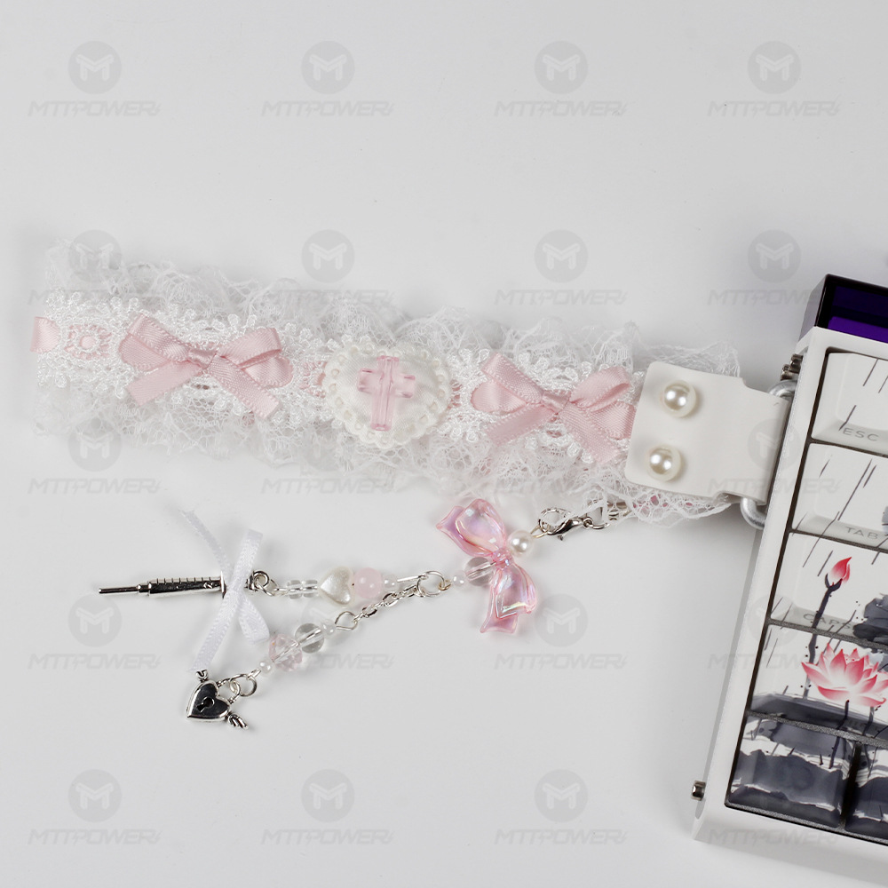 Caballos de teclado de encaje con hebilla teclado decorativo hecho a mano accesorios de teclado wootingATKDIY universal transfronterizo