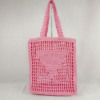 Brand woven straw one-shoulder bag