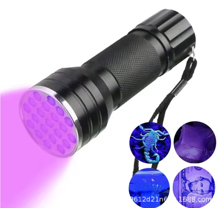 A large number of in stock LED ultraviolet violet flashlight UV money lamp pet mini violet lamp flashlight