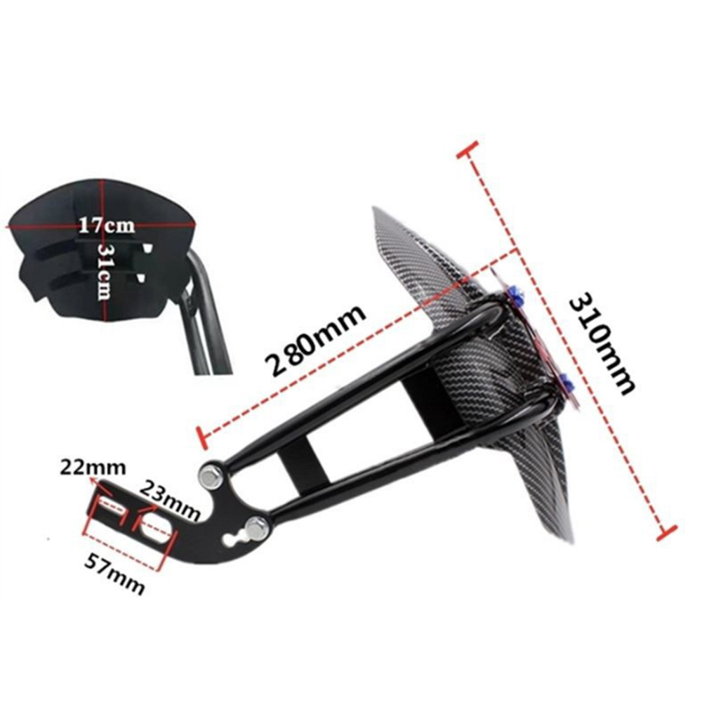 Universal Mudguard for Electric Vehicle Market, Mud and Water Barrier, Electric Motorcycle Modified Mudguard, Water Transfer Printing Rear Shield