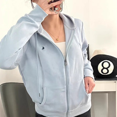 可扫码RL拉夫连帽十二色抽绳外套高品质休闲百搭纯色连帽上衣长袖