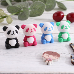 Panda-shaped eraser set, creative educational, detachable, student stationery gift prize wholesale, eraser