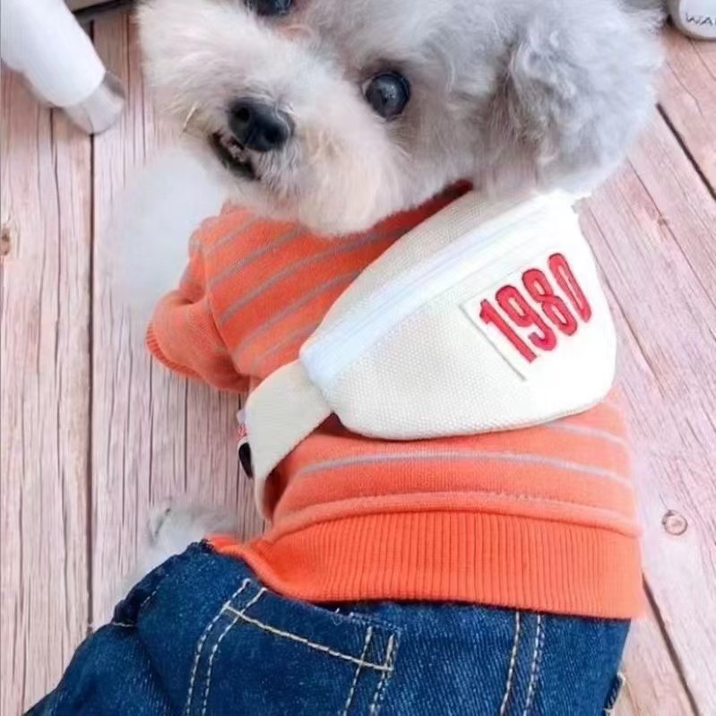 1980 오렌지 코튼 코트