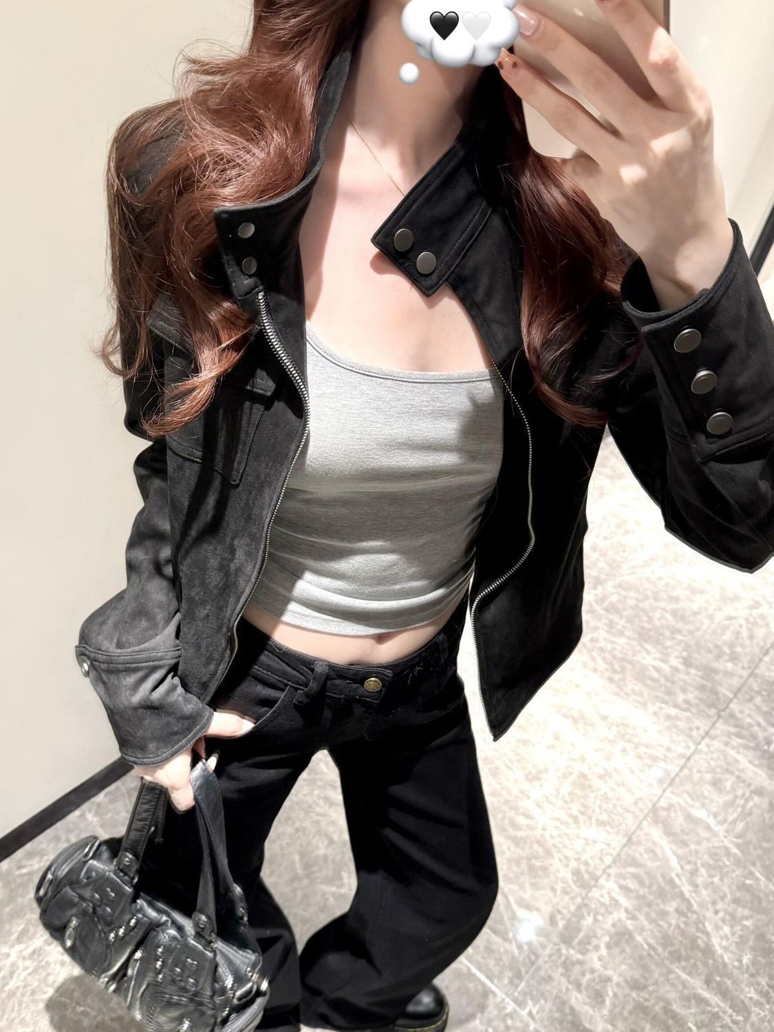 [In Stock] Women's Suede Jacket, Spring/Autumn 2026 New Style, Loose Fit, Casual, Slim Fit, Flattering