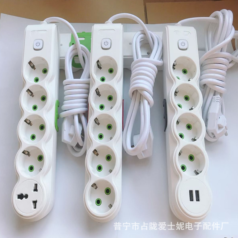 外销欧式插座usb插排带线中东古菲律宾越南泰国电源排插接线插板