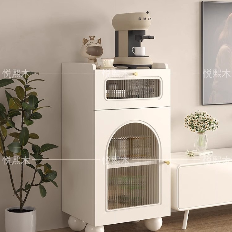 Cream Style Sideboard Living Room Wall-Mounted Integrated Storage Home Storage Cabinet Tea Cabinet Storage Cabinet Kitchen Storage Cabinet
