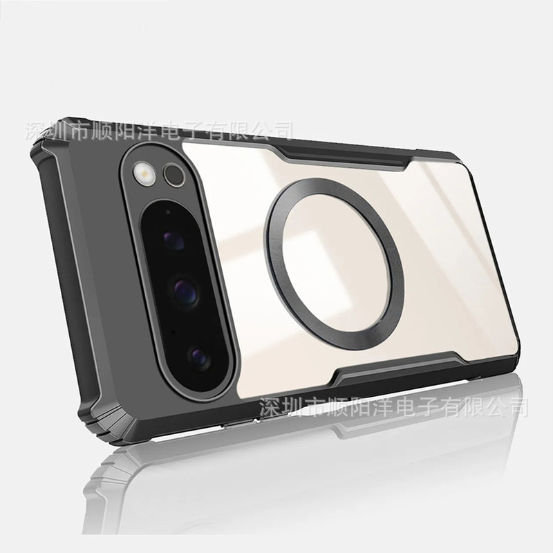 Magnetic Suction Case Google Pixel 10 10A 9 8 7 Pro XL Mobile Phone Case Acrylic Anti-Fingerprint