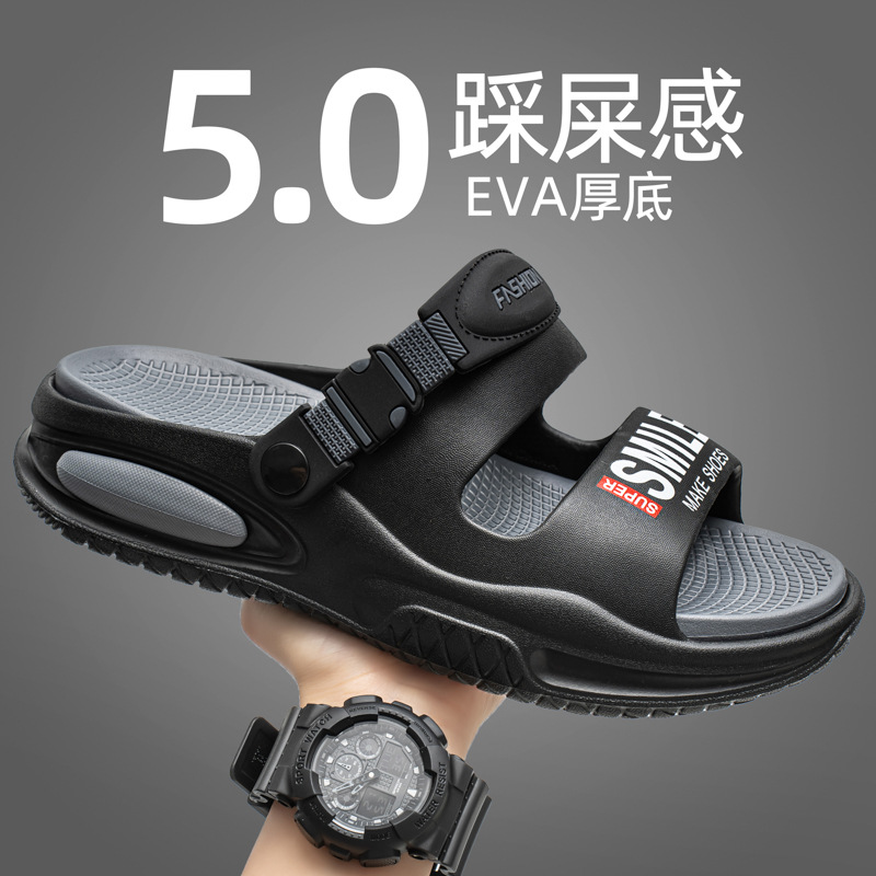 2025 nuevas zapatillas de hombre ropa exterior verano antideslizante plataforma ocio juvenil al aire libre turismo sandalias y zapatillas de playa