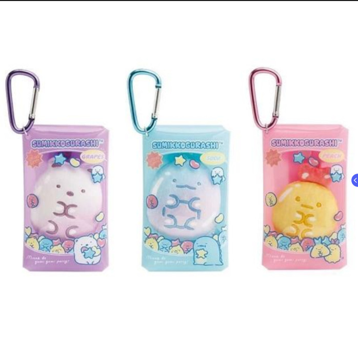 Japan San-X Sumikko Gurashi December Gummy Party Carabiner Storage Bag Plush Keychain