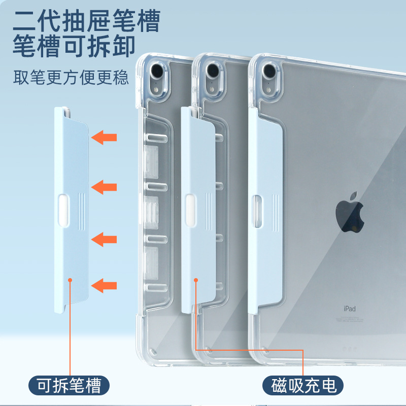 Nuevo Apple iPadAir Cajón Funda protectora 4567 Variedad 3 Y pliegues Pro11 Transparente 13110 Generación 10.2 Aplicable