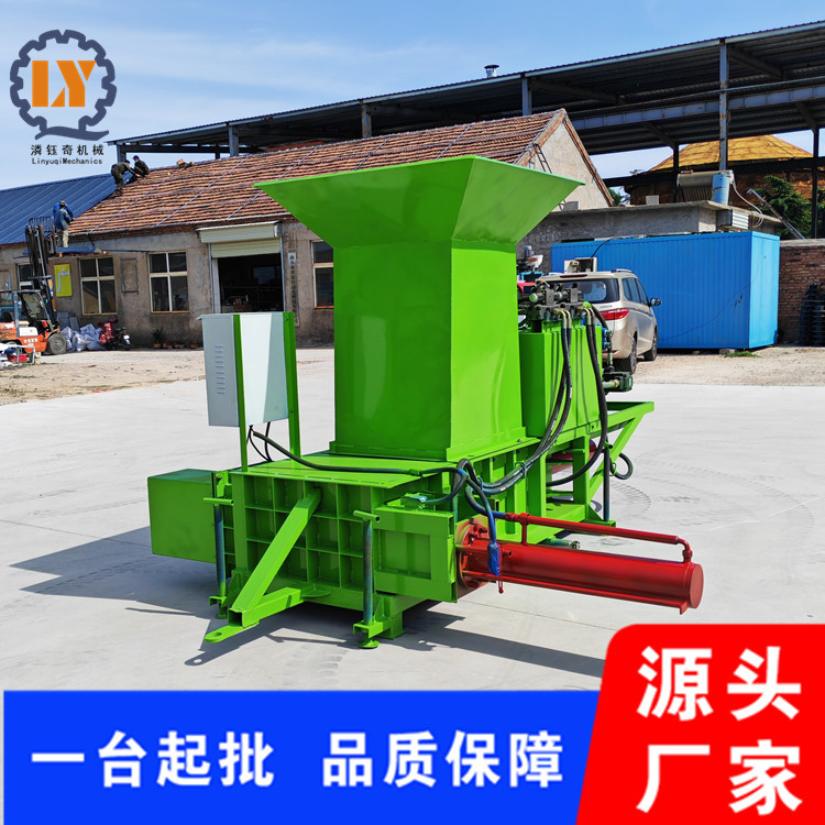 双缸青贮秸秆压块机饲料冬储打包装袋机蒜皮麦糠套袋打包机