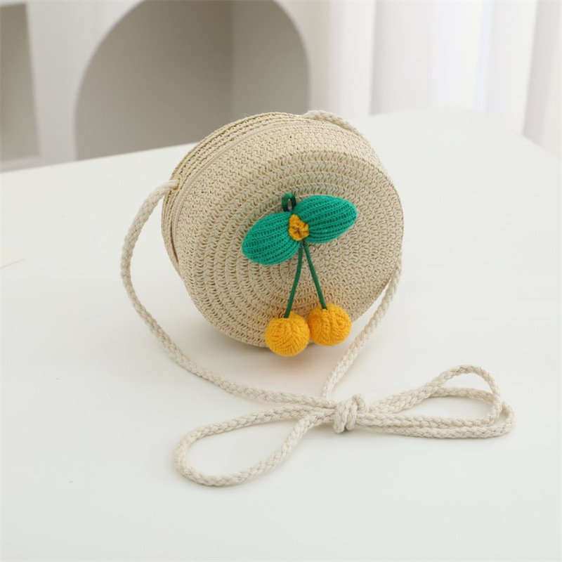 베이지 볼 라운드 백 직경 12cm