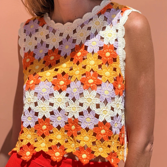 Bohemia Jacquard chaleco de mujer Europa y América ropa de mujer retro verano nuevo chaleco sin mangas camisa corta transpirable