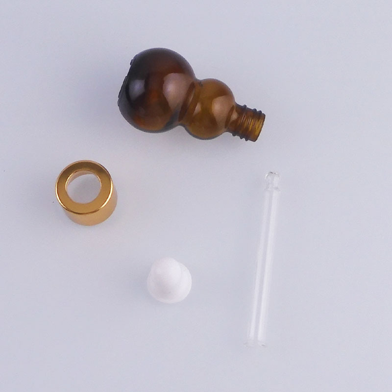 现货直供10ml30ml茶色双葫芦瓶棕色避光原液精华液滴管瓶精油瓶|undefined