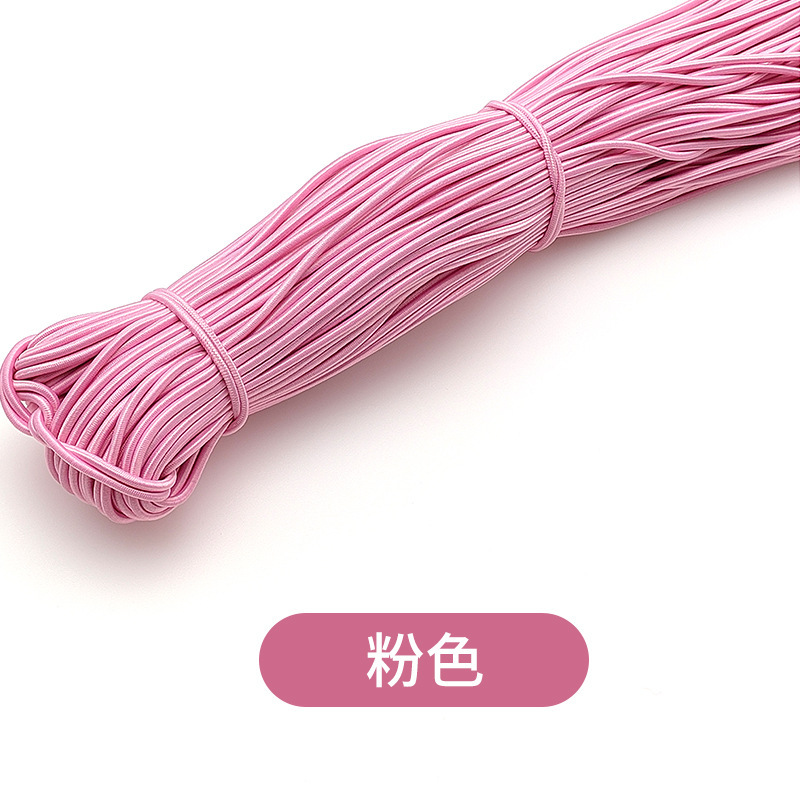 メーカー在庫卸売 2.5 ミリメートルラウンド弾性ロープカラーゴムラテックス高弾性ゴムバンド衣類アクセサリー弾性ロープ|undefined