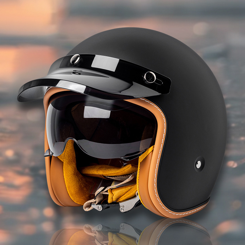 外国貿易クロスボーダー電動バイク四季通用ヘルメット男女アメリカ式クルーズペダル乗用安全ヘルメット