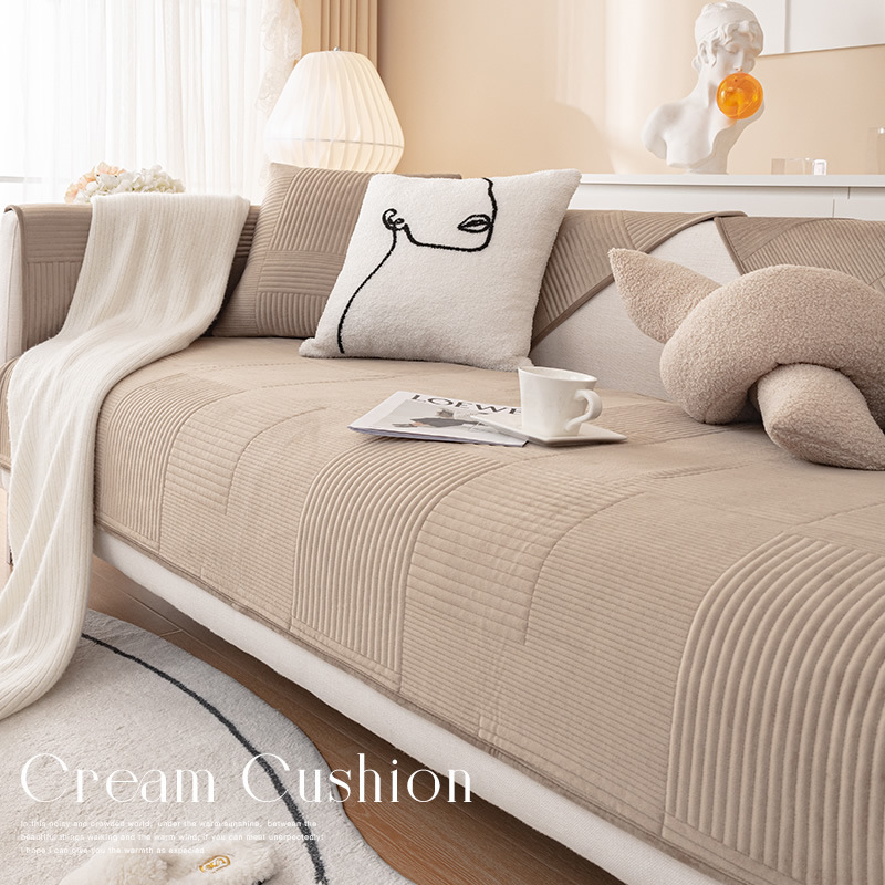 Winter Plush Sofa Cushion New Style Thickened Cushion for Four Seasons Universal Simple Non-Slip Sofa Cover Cover Towel